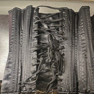 Elegant Black Satin Corset